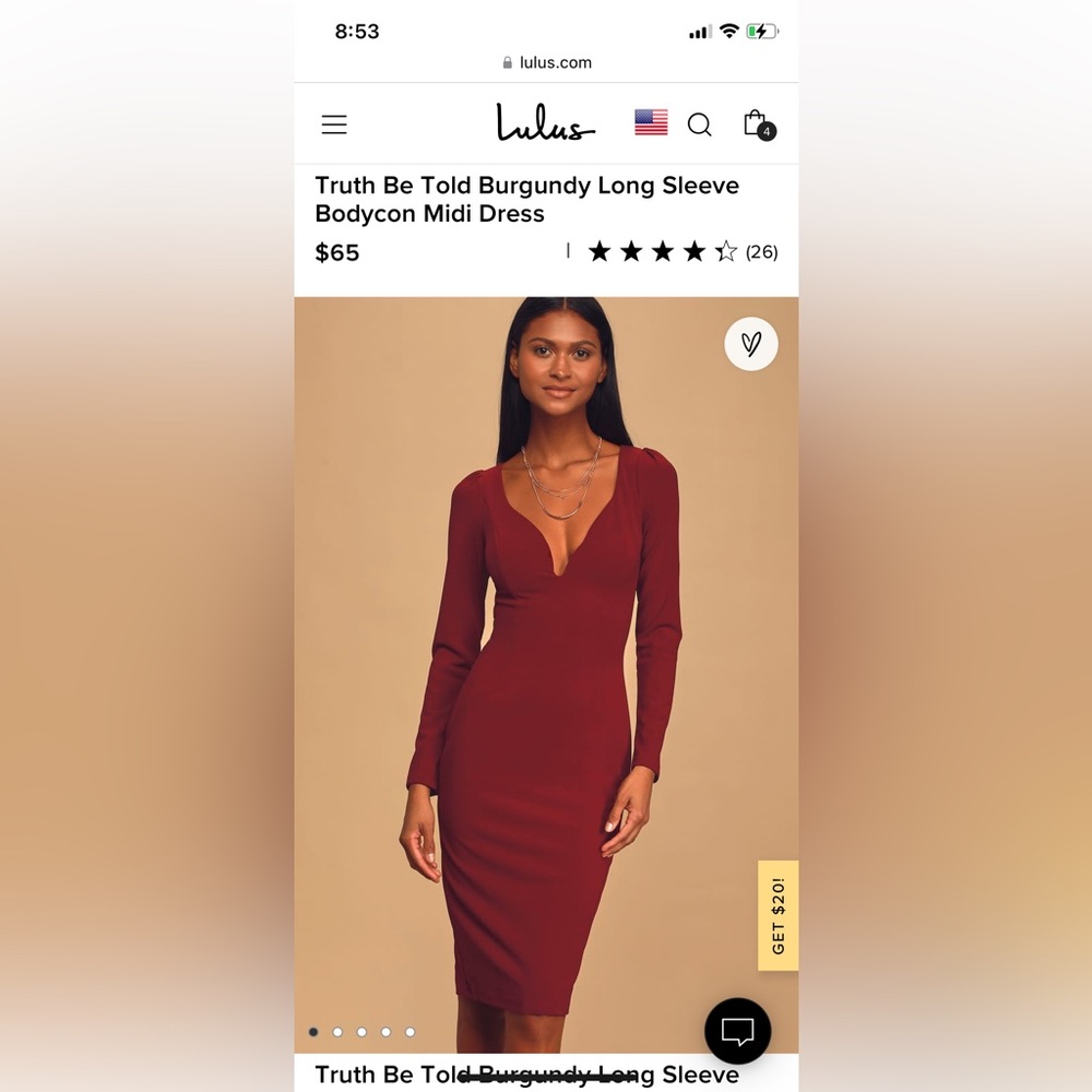 Lulus red body con dress new with tags S4